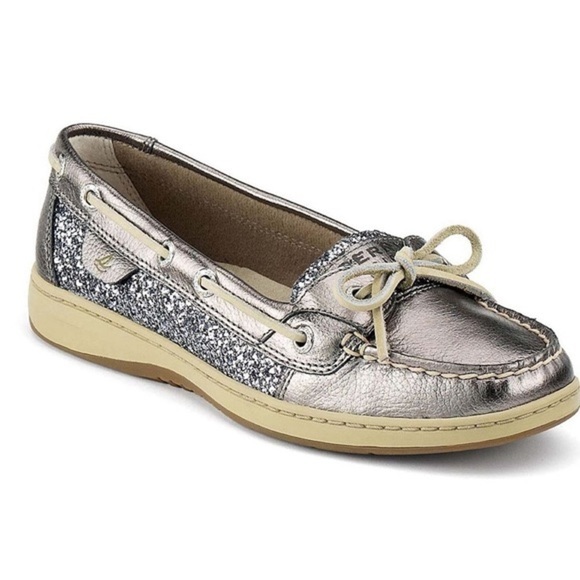 Sperry Angelfish Glitter pewter slip-on boat shoe - Picture 8 of 9